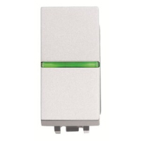 Механизм одноклавишной кнопки, одномодульный, альпийский белый ABB 2CLA210450N1101