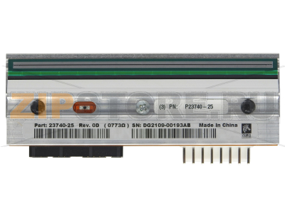 Печатающая термоголовка Zebra ZE500-4LH (203dpi) Печатающая термоголовка Zebra ZE500-4LH (203dpi)Запчасть на сборочном чертеже под номером: 1Количество запчастей в устройстве: 1Название запчасти Zebra на английском языке: Printhead 203 dpi (Standard life printhead)