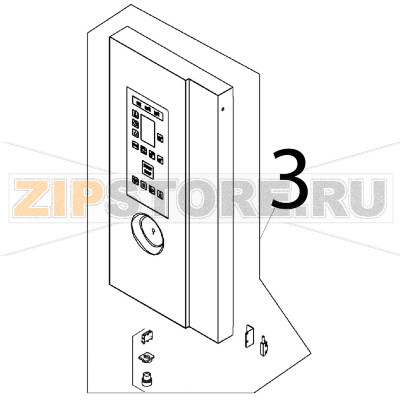 Gr. cruscotto con scheda el. tastiera Angelo Po FX82E2T Gr. cruscotto con scheda el. tastiera Angelo Po FX82E2TЗапчасть на деталировке под номером: 3