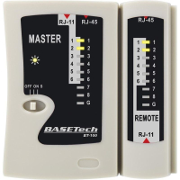 Тестер кабельный для RJ-45, RJ-11 Basetech BT-100