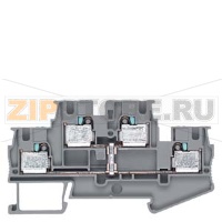 Two-tier terminals 4 mm2, 6.2 mm wide gray with potential link Siemens 8WH6025-0AG00
