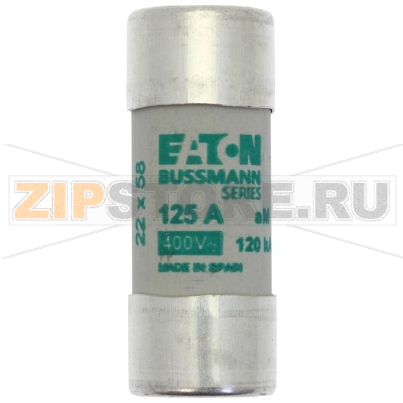 Предохранитель, 125 A, AC 400 В, 120 кА, 22x58 мм, aM, IEC Eaton CYLINDRICAL FUSE 22x58 125A AM 