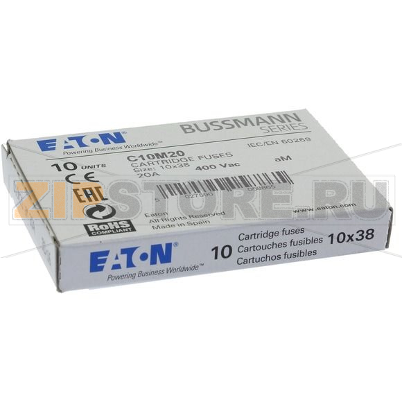 Предохранитель, 2 A, AC 500 В, 120 кА, 10x38 мм, aM, IEC Eaton CYLINDRICAL FUSE 10x38 2A AM 500 