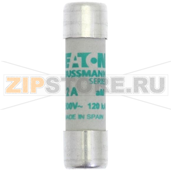 Предохранитель, 2 A, AC 500 В, 120 кА, 10x38 мм, aM, IEC Eaton CYLINDRICAL FUSE 10x38 2A AM 500 