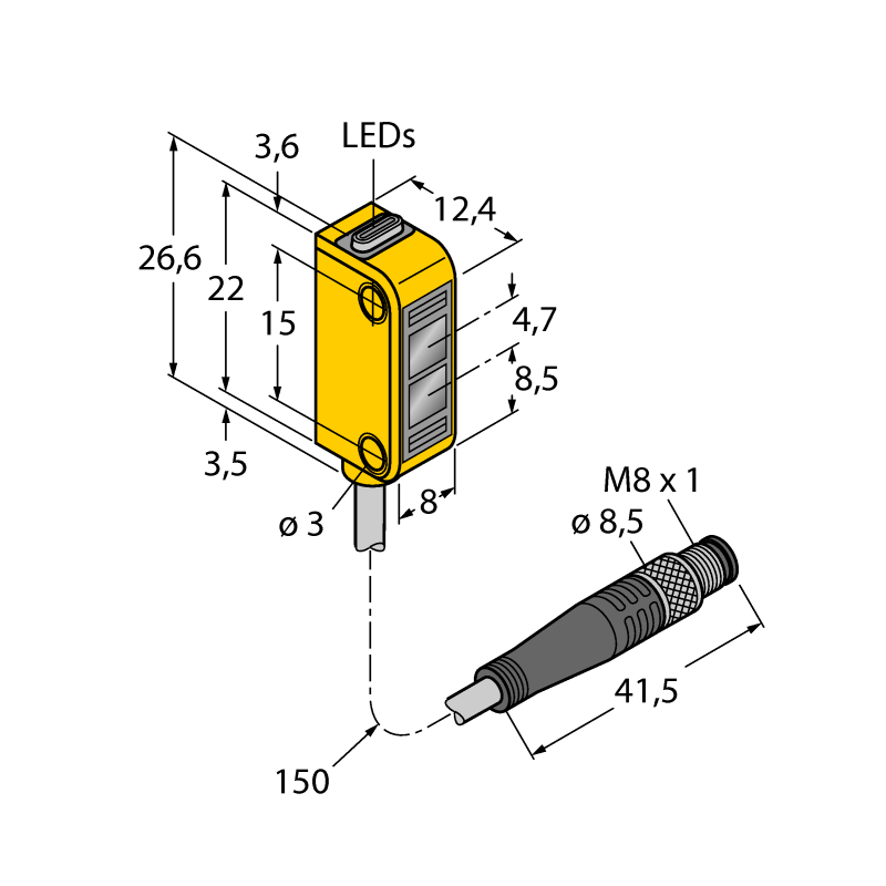Датчик фотоэлектрический Turck Q12RB6LVQ 