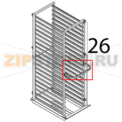Maniglia carrello completa Angelo Po FX201G3 Maniglia carrello completa Angelo Po FX201G3Запчасть на деталировке под номером: 26
