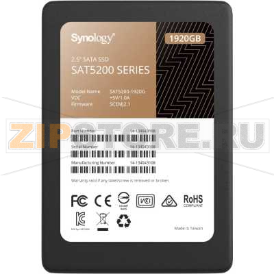 Накопитель SSD 1.92 Тб, 2.5&#039;&#039;, SATA 6 Гбит/с Synology SAT5200-1920G 