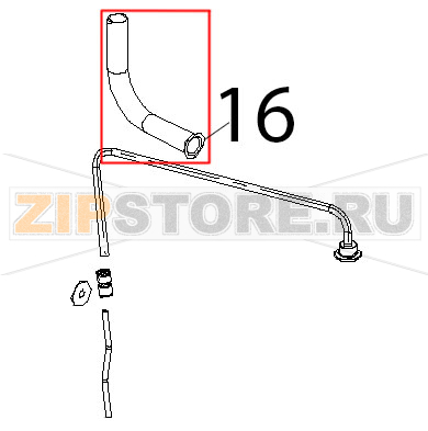 Camino fumi D-EST=30, SP=1, inox Unox XV 203G Camino fumi D-EST=30, SP=1, inox Unox XV 203GЗапчасть на деталировке под номером: 16