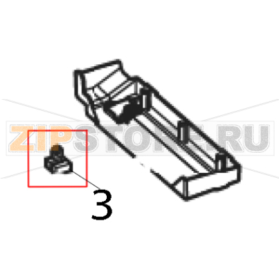Head open sensor Zebra ZT111 Head open sensor Zebra ZT111Запчасть на деталировке под номером: 3