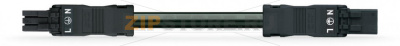 pre-assembled interconnecting cable; Eca; Socket/plug; 3-pole; Cod. A; H05Z1Z1-F 3G 1.5 mm; 2 m; 1,50 mm; black Wago 891-8993/016-201 Protected against mismating and maintenance-freeLow profile with 4.4 mm pole spacing...