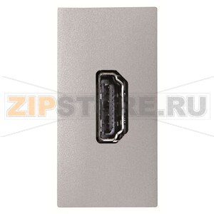 Механизм HDMI разъёма, одномодульный, серебристый ABB 2CLA215560N1301 