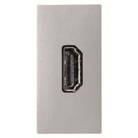 Механизм HDMI разъёма, одномодульный, серебристый ABB 2CLA215560N1301