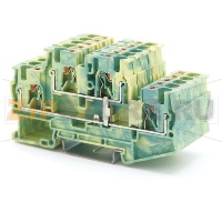 Клемма заземляющая Push-in, желто-зеленая CHIKU RPVTT 4-PE