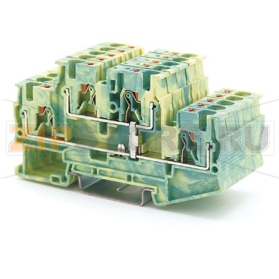 Клемма заземляющая Push-in, желто-зеленая CHIKU RPVTT 4-PE 