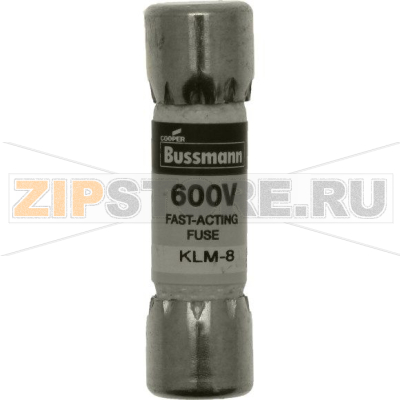 Предохранитель, 8 A, AC 600 В, DC 600 В, 10x38 мм, UL, CSA Eaton LIMITRON FAST ACTING FUSE 