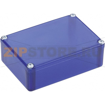Корпус пластиковый 72x50x26 мм, синий, прозрачный, 1 шт TRU Components TC-2024 BL203 