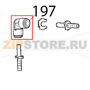 Elbow fitting Ø: 6F-6F Unox XVC 205E Elbow fitting Ø: 6F-6F Unox XVC 205EЗапчасть на деталировке под номером: 197