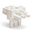 T-distribution connector; 3-pole; Cod. A; 1 input; 2 outputs; 2 locking levers; white Wago 890-656 - T-distribution connector; 3-pole; Cod. A; 1 input; 2 outputs; 2 locking levers; white Wago 890-656