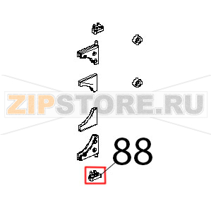 Ferma vetro interno sup. Unox XVC 504 Ferma vetro interno sup. Unox XVC 504Запчасть на деталировке под номером: 88