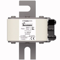 Предохранитель, 700 A, AC 690 В, 200 кА, 3, 76x92x109 мм, aR, DIN, IEC Eaton FUSE 700A 690V 3KN