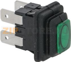 SWITCH BIPOLAR GREEN 16A 250V 