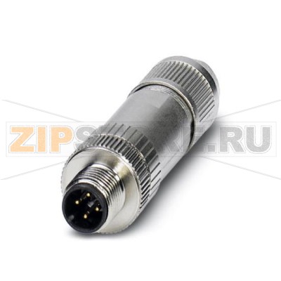 Разъем Phoenix Contact SACC-M12MS-4SC SH 4-полюсн., экранирован., Штекер, прямой M12, А-кодирование, Пружинные зажимы, Материал накатанной гайки: латунь, никелированный, Наружный диаметр кабеля 4 мм . 8 мм.Минимальный заказ: 1 шт.Упаковка: 1 шт.