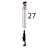 Guarnizione supporto vetro L.M. L=22 mm Unox XF 190