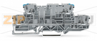 Двухуровневые базовые клеммы; L/N; для DIN-рейки 35 x 15 и 35 x 7,5; 2,5 мм; Push-in CAGE CLAMP®; 2,50 mm; серые Wago 2002-2963