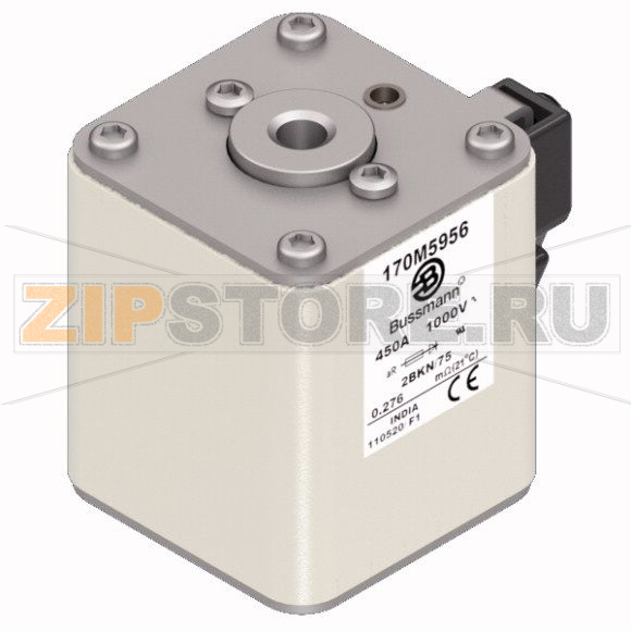 Предохранитель, 450 A, AC 1000 В, 150 кА, size 2, 59x77x75 мм, aR, IEC UL Eaton FUSE 450A 1000 