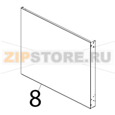 Fianco SX inox Unox XB 403G Fianco SX inox Unox XB 403GЗапчасть на деталировке под номером: 8