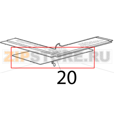 Verdampfer deckel Scotsman EC 126 AS Verdampfer deckel Scotsman EC 126 ASЗапчасть на деталировке под номером: 20