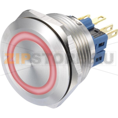 Кнопка 250 В/AC, 3 А, 1 x вкл/вкл, без фиксации, IP65, 1 шт TRU Components GQ28-11E/R/12V 