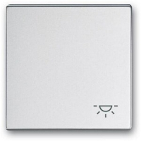 Клавиша выключателя c символом "Свет", серебристый алюминий ABB 2CKA001751A3188