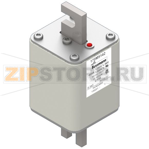 Предохранитель, 400 A, AC 1250 В, 100 кА, size 2, 61x75x138 мм, aR, DIN, IEC Eaton FUSE 400A 12 