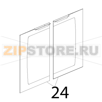 Vetro esterno ser. giallo 399x692x5, chiaro TFL Unox XL 195 Vetro esterno ser. giallo 399x692x5, chiaro TFL Unox XL 195Запчасть на деталировке под номером: 24