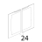 Vetro esterno ser. giallo 399x692x5, chiaro TFL Unox XL 195