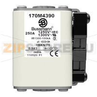 Предохранитель, 250 A, AC 1250 В, 100 кА, size 1, 53x69x74 мм, aR, IEC UL Eaton FUSE 250A 1250