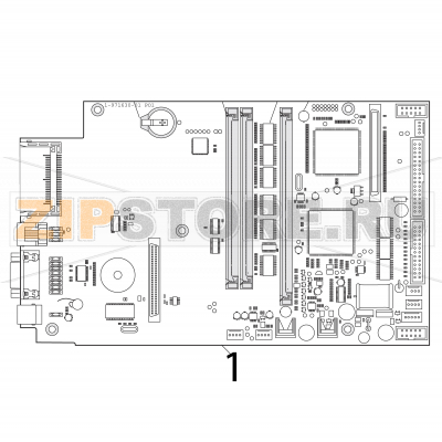 CPU board assembly Intermec PX4i CPU board assembly Intermec PX4iЗапчасть на деталировке под номером: 1Название запчасти на английском языке: CPU board assembly Intermec PX4i.