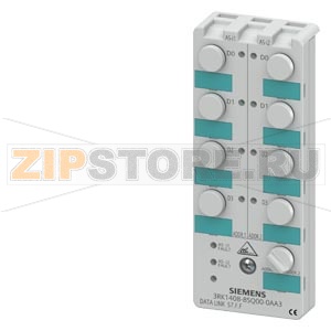 AS-I DATA COUPLER K60, IP67, DIGITAL, 4DI/4DO VIRTUAL, МОДУЛЬ USES 2 ADDRESSES MOUNTING PLATE MUST BE ORDEКРАСН. SEPARATELY Siemens 3RK1408-8SQ00-0AA3 