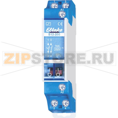 Реле импульсное на DIN-рейку 230 В, 10 А, 2300 Вт, 1 шт Eltako S12-200-230V 