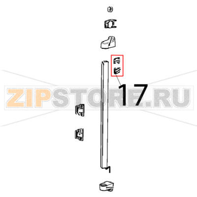 Copri viti maniglia cheftop baker Unox XBC 615EG Copri viti maniglia cheftop baker Unox XBC 615EGЗапчасть на деталировке под номером: 17