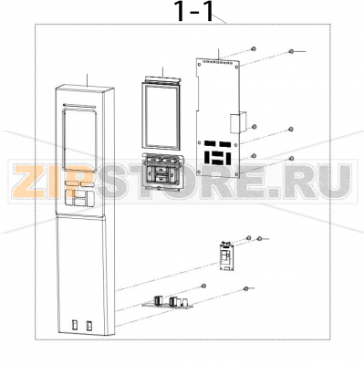 LCD Panel cover assy TSC MH641P LCD Panel cover assy TSC MH641PЗапчасть на деталировке под номером: 1-1