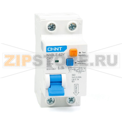 Дифавтомат 40 А, 30 мА, 4.5 кA Chint NXBLE-63Y 