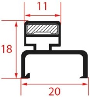 GUARNIZIONE PORTA 21-7/8 X X29