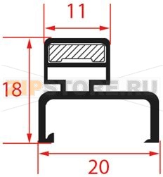 GUARNIZIONE PORTA 21-7/8 X X29 
