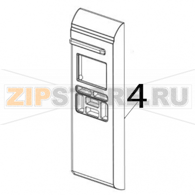 LCD Front panel cover assembly TSC ML340P LCD Front panel cover assembly TSC ML340PЗапчасть на деталировке под номером: 4