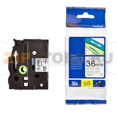 Самоклеящаяся непрерывная ламинированная лента Brother черн/бел (шир. 36 мм) 