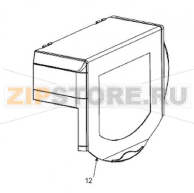 Боковая крышка принтера Zebra Z4Mplus Подъемная крышка принтера для заправки этикетки и риббона Zebra Z4MplusЗапчасть на сборочном чертеже под номером: 12Количество запчастей в комплекте: 1Название запчасти Zebra на английском языке: Kit Media Cover 