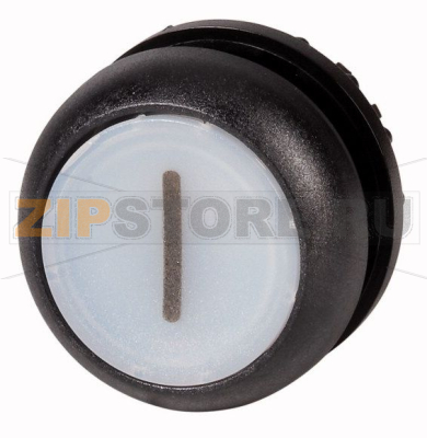 Головка кнопки с подсветкой, без фиксации, белая с обозначением I Eaton M22S-DL-W-X1 