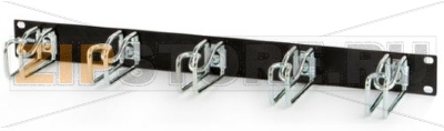 Hyperline CMW-1U-01-BK Кабельный организатор с металлическими кольцами 85x43 мм, 19'', 1U, черный 